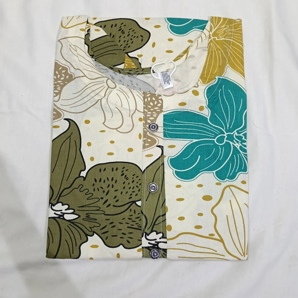 Liva Soft Cotton Side Open With Pocket Sandal & Blue