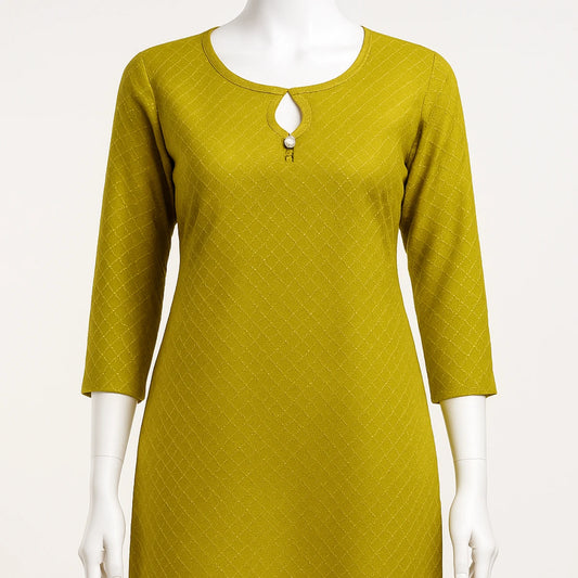 Yellow dress on a mannequin against a white background